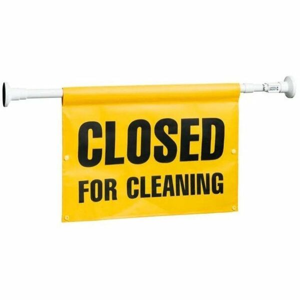 M2 Professional "Closed for Cleaning" Hanging Door Sign - English / French - English, French - Print/Message "Closed for Cleaning" - Door - Durable, Portable, Tear Resistant, Flexible - Doorway, Commercial, Industrial, Entrance, Hallway, Aisle, Room - Pol