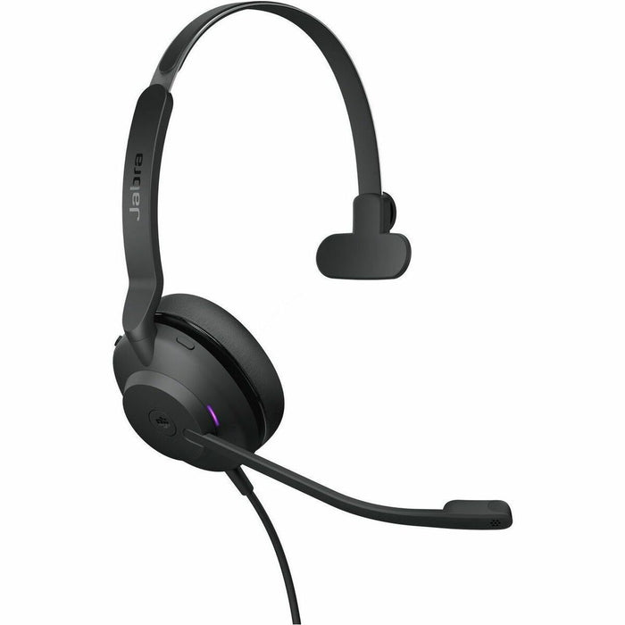 Jabra Evolve2 30 SE Headset - Microsoft Teams Certification - Mono - USB Type C, USB Type A - Wired - 20 Hz to 20 kHz - On-ear, Over-the-head - Monaural - Supra-aural - 4.9 ft (1.50 m) Cable - MEMS Technology, Electret Condenser Microphone - Black