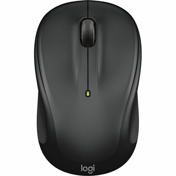 Logitech M325S Wireless Mouse - Optical - Wireless - 32.81 ft (10000 mm) - Radio Frequency - 2.40 GHz - Black - USB - 1000 dpi - 4 Way Scroll - 5 Button(s) - Small Hand/Palm Size - Symmetrical - 1 x AA Battery Supported - 1 Each