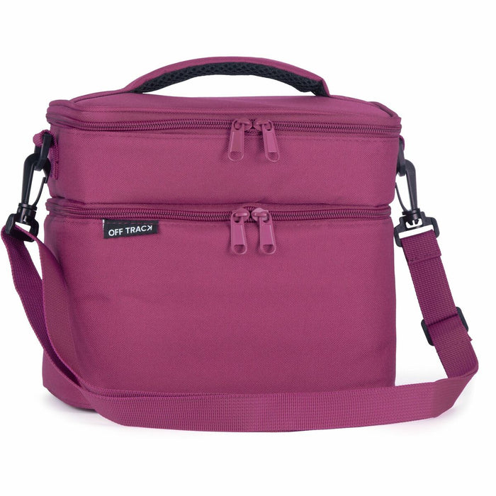 Off Track Lunch Box - 2 Compartment(s) - Large - Raspberry