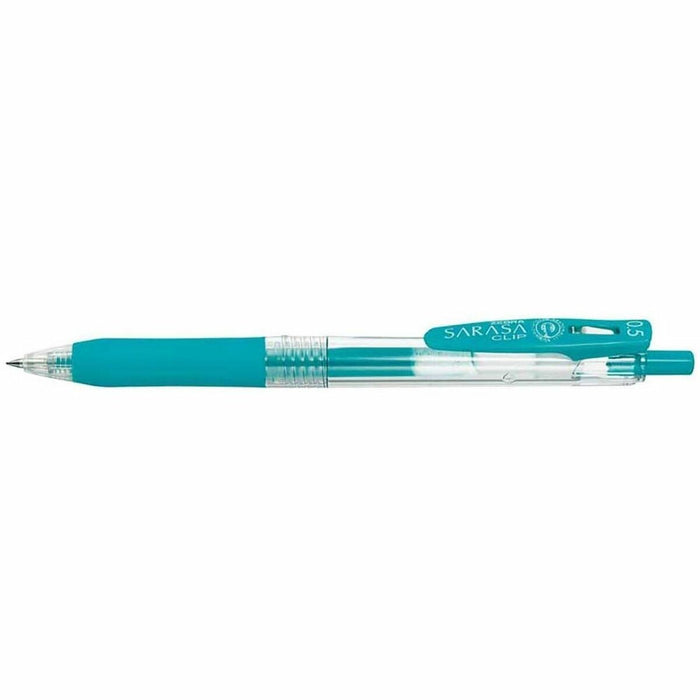 Sarasa Clip Gel Pen - Retractable - Blue Green Ink - Gel-based - 1 Each