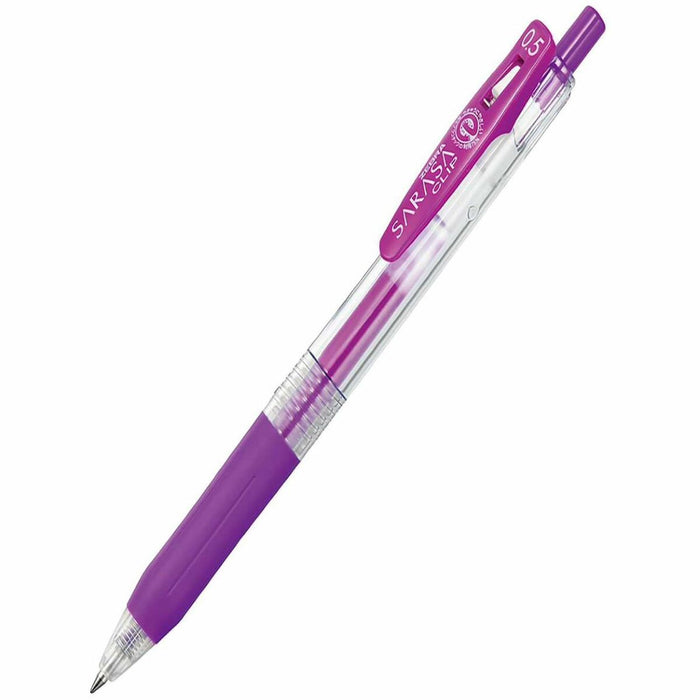 Sarasa Clip Gel Pen - Retractable - Purple Ink - Gel-based - 1 Each