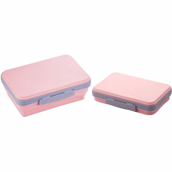Lockermate Storage Case - Latch Closure - Rubber - Gray, Pink - For Pencil, Pen, Scissors, Stamp, Notes, Sticker - 1 Each