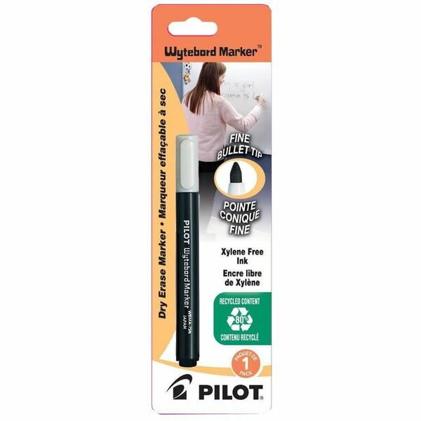 BeGreen Dry Erase Marker - Erasable - Black Ink - Dry - 1 Each