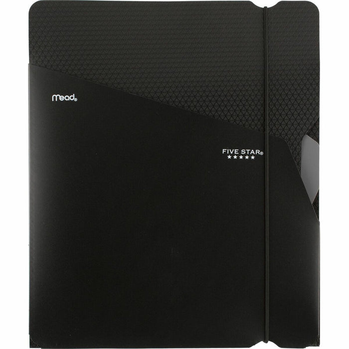 Five Star Expanding File - 7 Pocket - Black - Divider, Bungee Closure - 1 Each