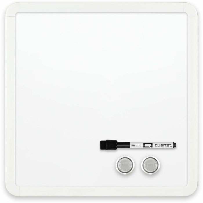 Quartet Dry Erase Board - 12" (30.48 cm) Width x 12" (30.48 cm) Height - White Surface - Plastic Frame - Magnetic - Lightweight, Durable, Smudge Resistant, Ghost Resistant, Smooth Surface, Calendar, Stain Resistant - 1 Each