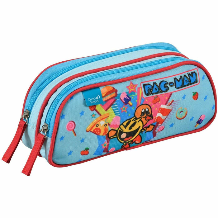 Quo Vadis Carrying Case Pencil - Assorted - Polyester Body - PAC-MAN - 4" (101.60 mm) Height x 9" (228.60 mm) Width - 1 Each