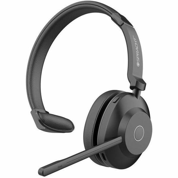 Spracht Headset - Mono - USB Type A - Wired/Wireless - Bluetooth - 33 ft (10.06 m) - Over-the-head, On-ear - Monaural - Supra-aural - Noise Cancelling Microphone - Noise Canceling - Black