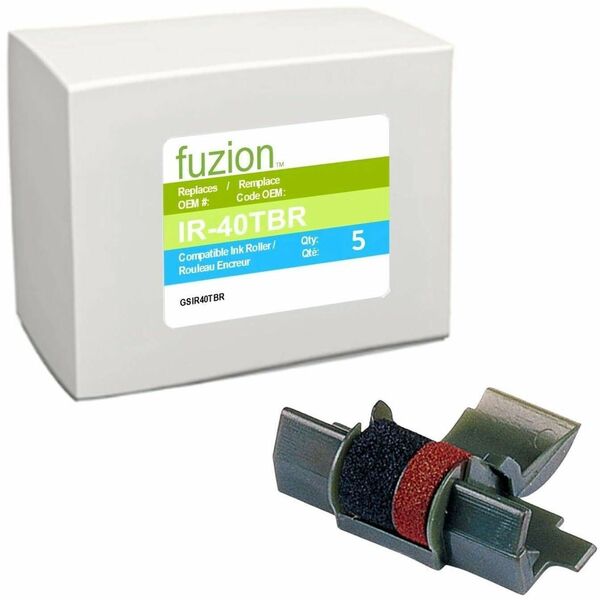 fuzion Compatible Ink Roller IR-40T - Black/Red - BOX OF 5