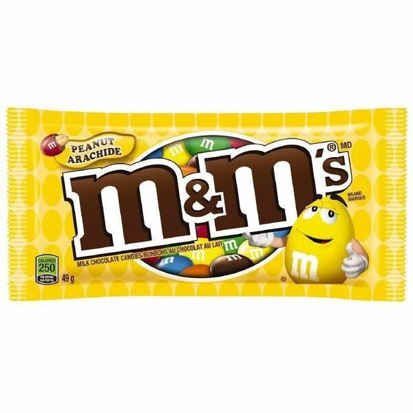 M&M's Peanut Chocolate Candies - Peanut Chocolate - Gluten-free, Individually Wrapped - 1.73 oz (49 g) - 24 Box