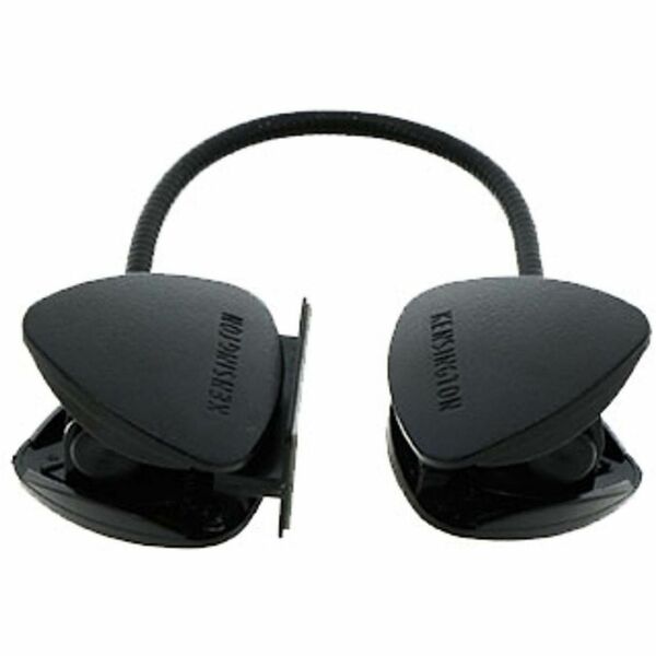 Kensington FlexClip Copy Holder - 1.75" (44.45 mm) Height x 1.50" (38.10 mm) Width - Black - Molded Plastic