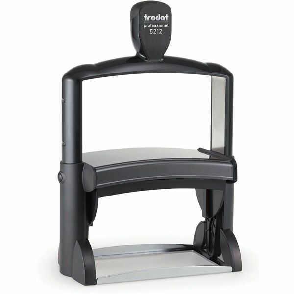 Derome 5212 Professional Self-Inking Stamp - Text Stamp - 20 Line(s) - 2.75" (69.85 mm) Impression Width x 4.50" (114.30 mm) Impression LengthStainless Steel, Plastic - Office - 1 Each