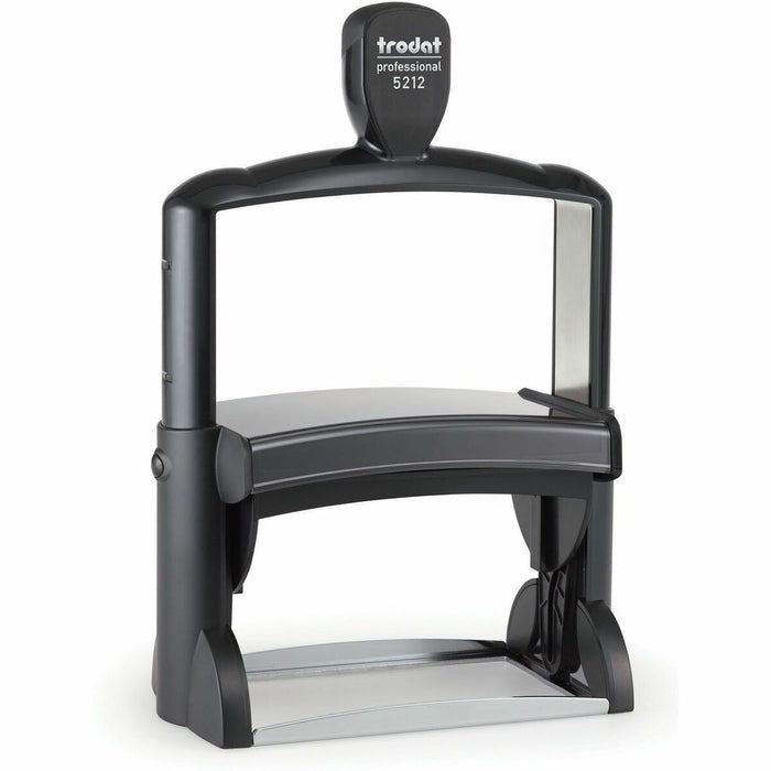 Derome 5212 Professional Self-Inking Stamp - Text Stamp - 20 Line(s) - 2.75" (69.85 mm) Impression Width x 4.50" (114.30 mm) Impression LengthStainless Steel, Plastic - Office - 1 Each