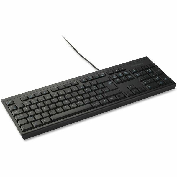Kensington Wired Bilingual Keyboard - Cable Connectivity - 105 Key(s) - 8 Hot Key(s) - Multimedia, Calculator, Email, Browser, Volume Control Hot Key(s) - Windows 11 - English (US), French (Canada) - Desktop Computer, Notebook - PC