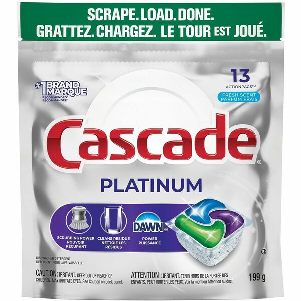Cascade ActionPacs Dishwashing Detergent - For Dish - 13 / Each