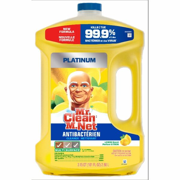 Mr. Clean Disinfectant - Liquid - 3 L - Fresh Lemon Scent - Disinfectant - 1 / Each