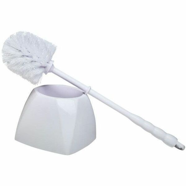 M2 Professional Toilet Bowl Brush w Caddy - Polypropylene Fiber Bristle - Plastic Handle - 1 Each