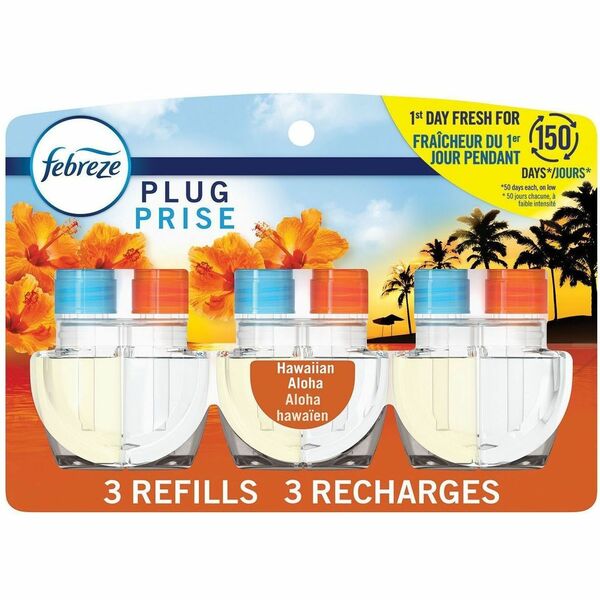 Febreze Air Freshener Refill - Oil - 78 mL - Hawaiian Aloha - Long Lasting - 3 Each