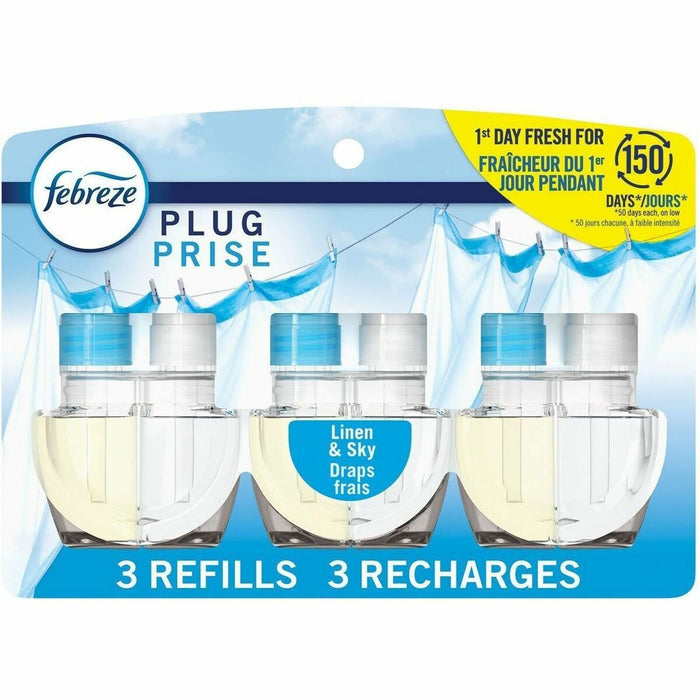 Febreze Air Freshener Refill - Oil - 78 mL - Linen & Sky - Long Lasting - 3 Each