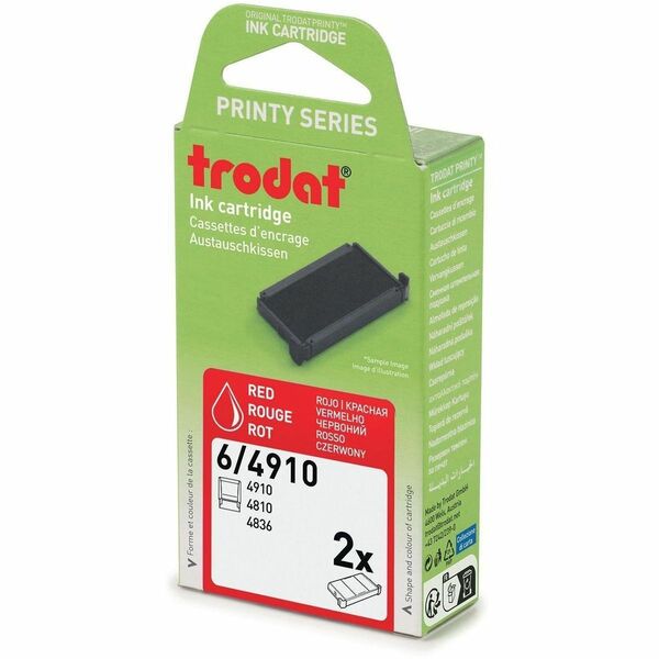 Trodat 4810 Replacement Stamp Pad - Red Ink - 2 / Each