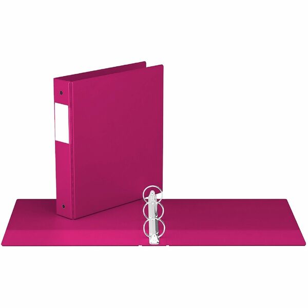 Davis Group Premium Economy, Round Ring, Binder, (Pink, 1.5") - 8 1/2" (215.90 mm) x 11" (279.40 mm) Sheet Size - 275 Sheet Capacity - 3 x 1.50" (38.10 mm) Ring - Fastener: Round Ring - Polypropylene - Pink - 1 Each