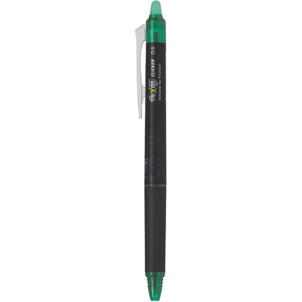 FriXion Clicker Gel Pen - 0.5 mm (0.02") Pen Point - Refillable - Retractable - Erasable - Green Ink - Gel-based - 1/ - 1 / Each