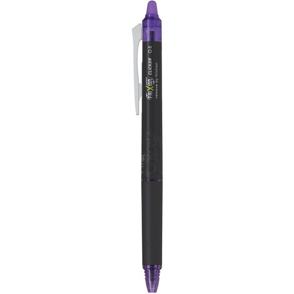 FriXion Clicker Gel Pen - 0.5 mm (0.02") Pen Point - Refillable - Retractable - Erasable - Purple Ink - Gel-based - 1/ - 1 / Each