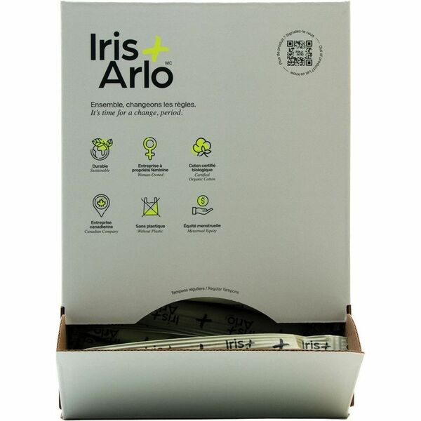 Iris + Arlo Wall-Mounted Cardboard Tampons Dispenser - 2.64" (67 mm) Width x 9.88" (251 mm) Height x 6.42" (163 mm) Length - Eucalyptus - E-flute Carton, Cardboard - 1 Each