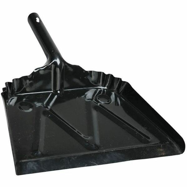M2 Professional DP-H716 16" Metal Dustpan - 16" (406.40 mm) Wide - Metal, Steel - Black - 1 Each