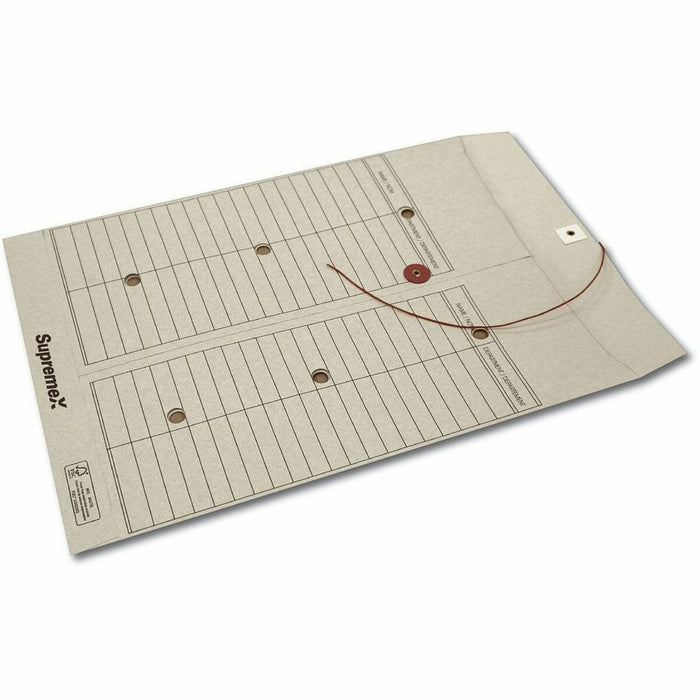 Supremex Envelope - Inter-department - 10" (254 mm) Width x 13" (330.20 mm) Length - 32 lb (14514.96 g) - String/Button - Natural Kraft - 100 / Pack