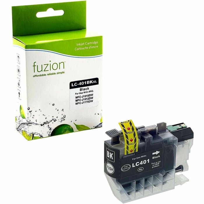 fuzion Compatible Inkjet for Brother LC401XLBKS - Black - Yield: 500