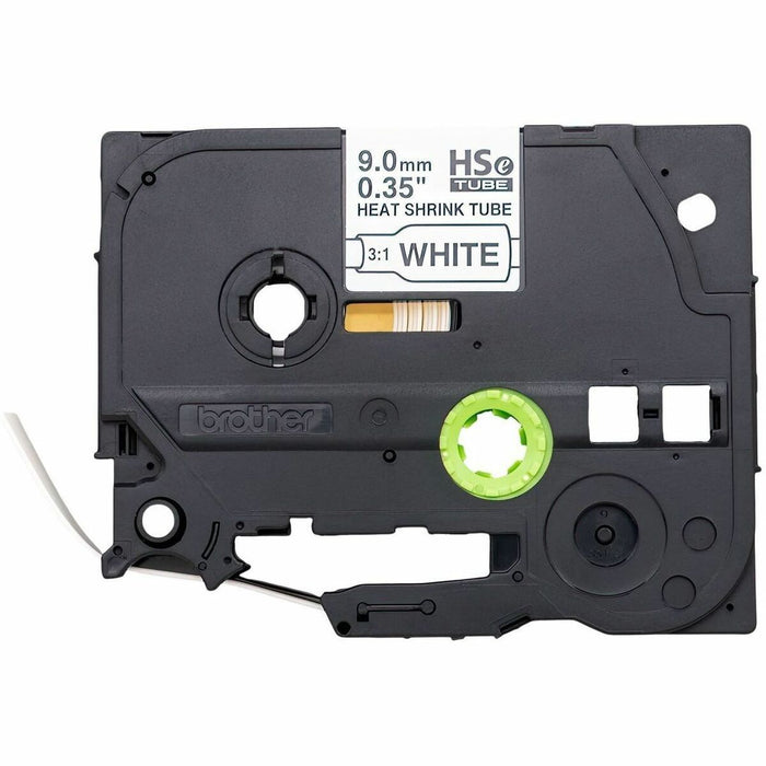 Brother Laminated Tape for P-touch Label Marker - x 23/64" (9 mm) Width x 59 1/16" (1500 mm) Length - Tape - Black on White - Laminated - For Label Maker - 1 Each