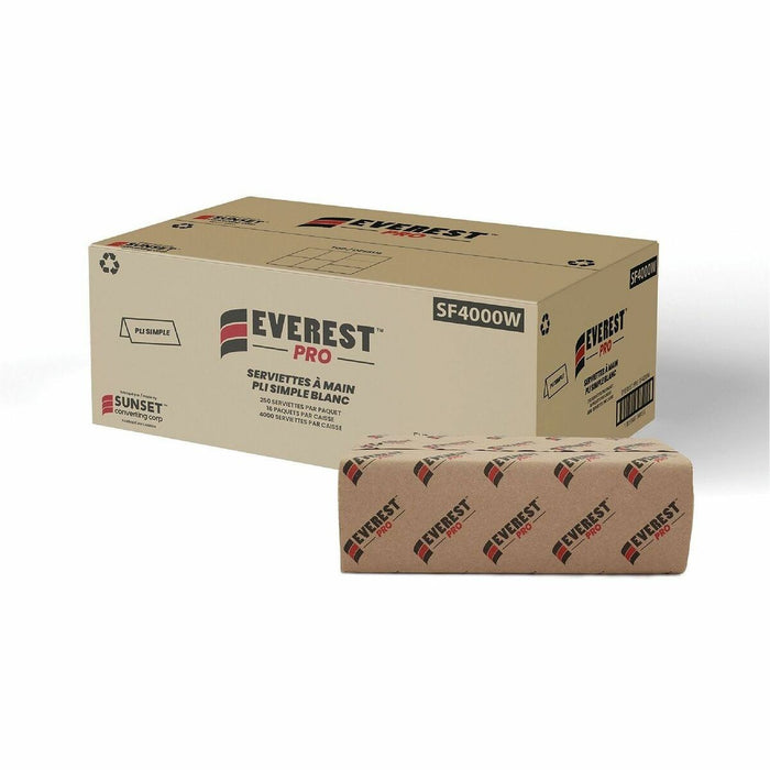 Everest Pro Cleaning Towel - Single Fold - White - 16 / Box