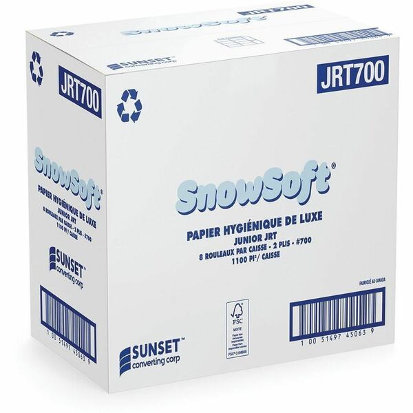 SNOW SOFT Bathroom Tissue - 2 Ply - Snow - 8 / Box