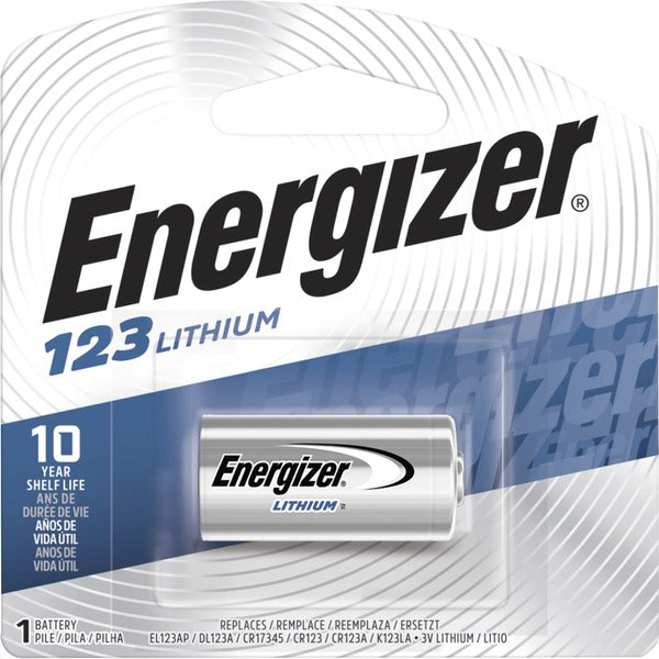 Energizer 123 Lithium Battery - For Multipurpose - 1500 mAh - 3 V DCsapceShelf Life - 1 / Box