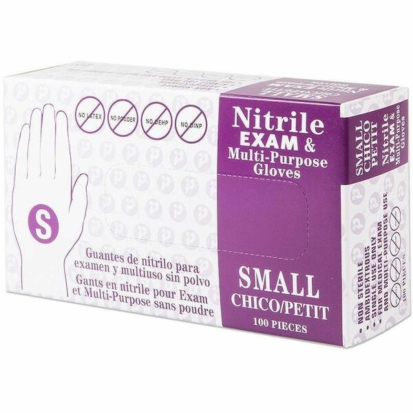 Inteplast Examination Gloves - 4 mil (0.10 mm) Thickness x 9.50" (241.30 mm) Glove Length - Small Size - For Right/Left Hand - Blue - Latex-free, Non-sterile - For Food - 100 / Box