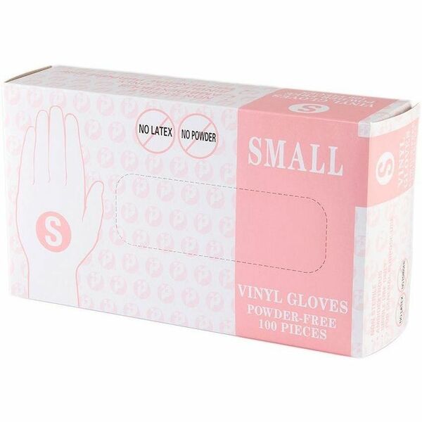 Inteplast Work Gloves - 4 mil (0.10 mm) Thickness x 9.50" (241.30 mm) Glove Length - Small Size - For Right/Left Hand - Polyvinyl Chloride (PVC) - Clear - Latex-free, Non-sterile - For Food - 100 / Box