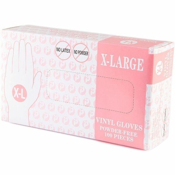 Inteplast Work Gloves - 4 mil (0.10 mm) Thickness x 9.50" (241.30 mm) Glove Length - X-Large Size - For Right/Left Hand - Polyvinyl Chloride (PVC) - Clear - Latex-free, Non-sterile - For Food - 100 / Box