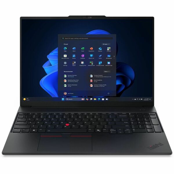 Lenovo ThinkPad E16 Gen 3 21SR0035US 16" Notebook - WUXGA - 60 Hz - Intel Core Ultra 5 225U - 16 GB - 256 GB SSD - English Keyboard - Black - Intel Chip - 1920 x 1200 - Windows 11 Pro - Intel - In-plane Switching (IPS) Technology - Front Camera/Webcam - I