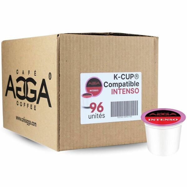 Agga K-Cup, Pod Intenso K-Cup - Compatible with Keurig 2 Brewer, Keurig Brewer - Dark - 96 K-Cup - K-Cup, Pod - Intenso - Kosher - 96 / Box