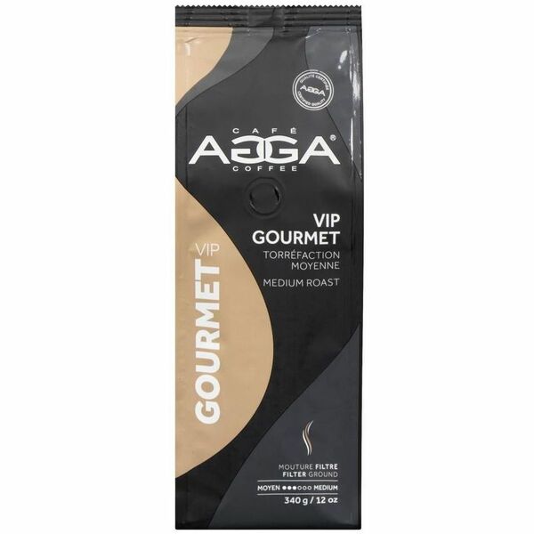 Agga Ground VIP Gourmet Ground Coffee - Medium - Ground - VIP Gourmet - Kosher - 1