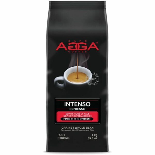 Agga Whole Bean Intenso Coffee Beans - Dark - Whole Bean - Intenso - Kosher - 1 Each