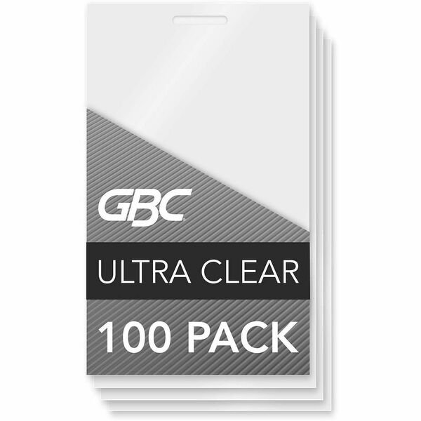 GBC Ultra Clear Thermal Laminating Pouches - Laminating Pouch/Sheet Size: 2.19" (55.56 mm) Width x 3.69" (93.66 mm) Length x 5 mil (0.13 mm) Thickness - Glossy - for Business Card - Wear Resistant, Tear Resistant - Clear - 100 / Box