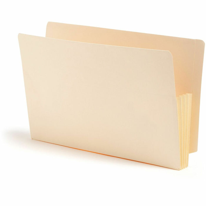 Smead Straight Tab Cut Legal Yes File Pocket - 8 1/2" (215.90 mm) x 14" (355.60 mm) - 800 Sheets Capacity - 3 1/2" (88.90 mm) Expansion - 2 Plys - Manila Paper - Manila - Tear Proof - 10% Recycled - 10 / Box