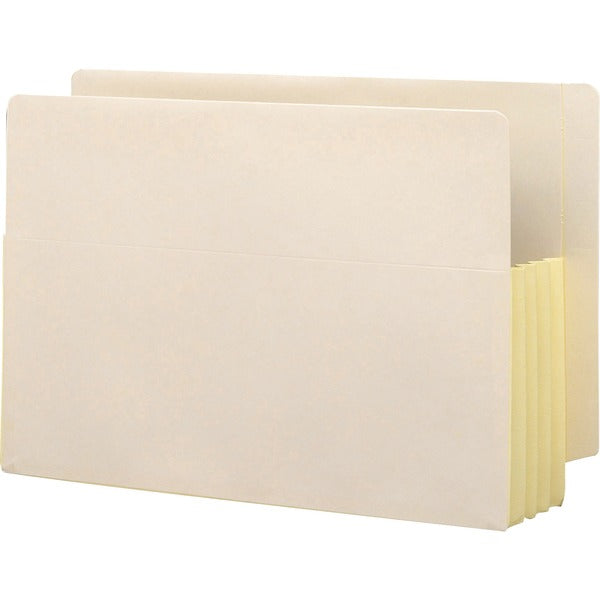 Smead Straight Tab Cut Legal Recycled File Pocket - 8 1/2" x 14" - 800 Sheet Capacity - 3 1/2" Expansion - Manila - Manila - 10% Recycled - 10 / Box