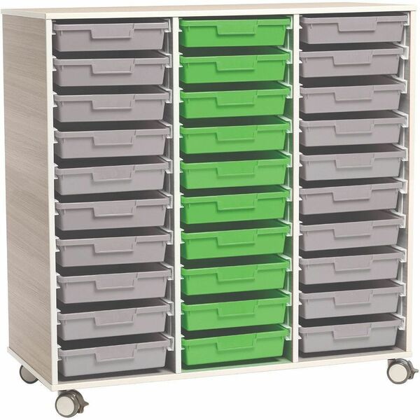 MITYBILT SystemSTOR Storage Rack - 42" (1066.80 mm) Height x 18" (457.20 mm) Width x 42" (1066.80 mm) Depth - Lockable Casters, Durable, Swivel Casters, Shatter Proof, Easy to Clean - Powder Coated - Maple Wood - 1 Each