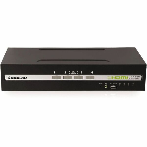 IOGEAR KVM Switchbox - 4K UHD - 3840 x 2160 - 1 x USB - 4 x HDMI