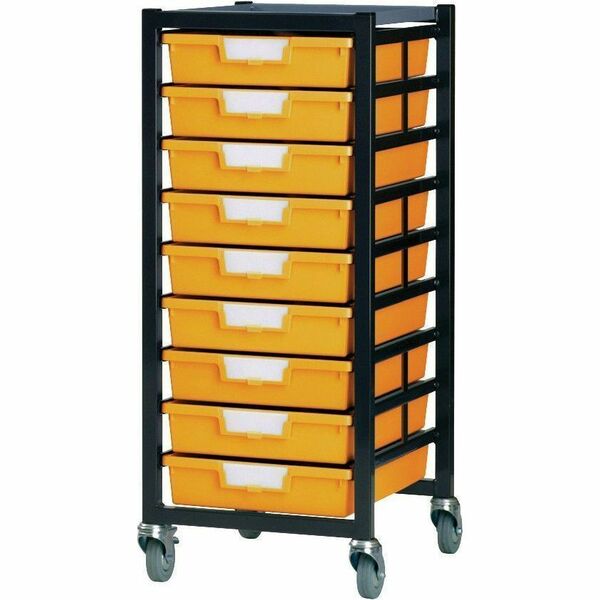 MITYBILT SystemSTOR Storage Rack - 9 x Tray - 48" (1219.20 mm) Height x 36" (914.40 mm) Width x 36" (914.40 mm) Depth - Lockable Casters, Durable, Swivel Casters, Shatter Proof, Easy to Clean, Welded - Powder Coated - Steel - 1 Each