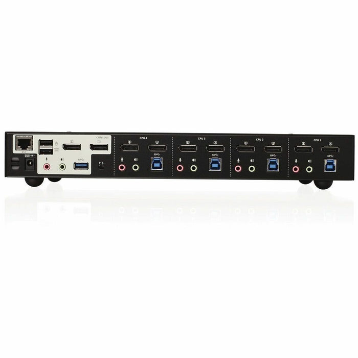 IOGEAR KVM Switchbox - 4 Computer(s) - 4K - 4096 x 2160 - USB - 4 x DisplayPort