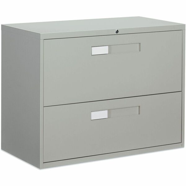 Global 9300 Series 36"W 2 Drawer Lateral File (9336-2F1H) - 36" (914.40 mm) Width x 18" (457.20 mm) Depth x 27.1" (688.34 mm) Height - 2 x Drawer(s) - Letter, A4, Legal - Lateral - Removable Lock, Interlocking, Anti-tip Locking, Ball-bearing Suspension, L